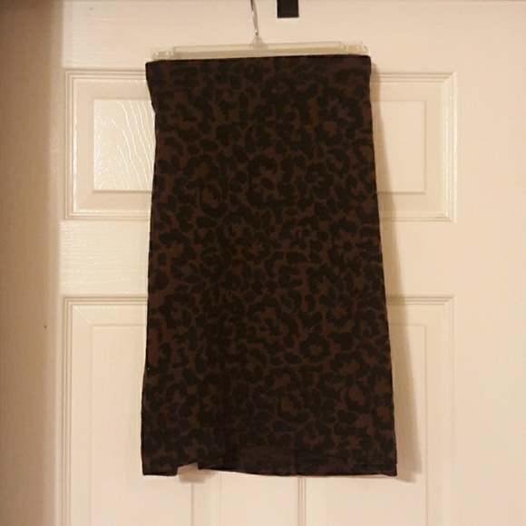Knit Leopard Print Mini Skirt - Picture 1 of 1